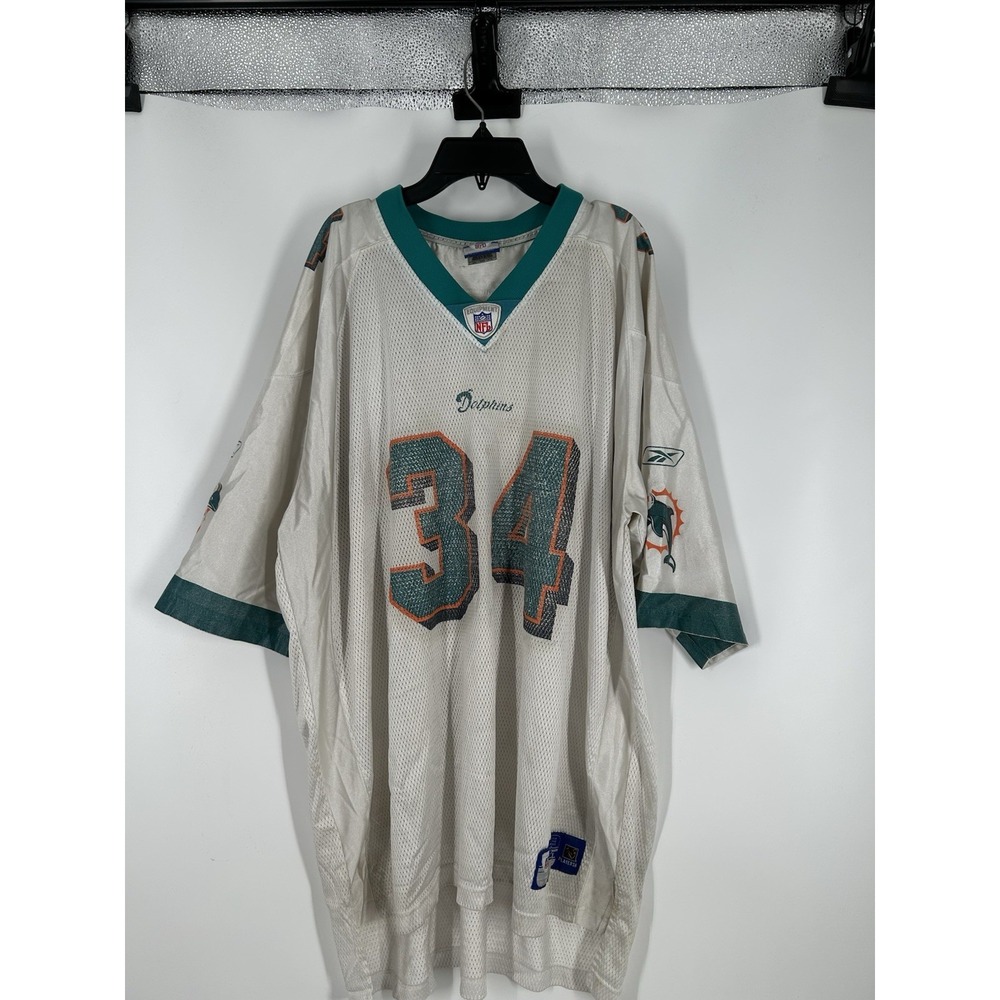 Ricky Williams Miami Dolphins #34 Reebok Vintage Jersey White Mens Size‎ 2XL XXL